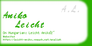 aniko leicht business card